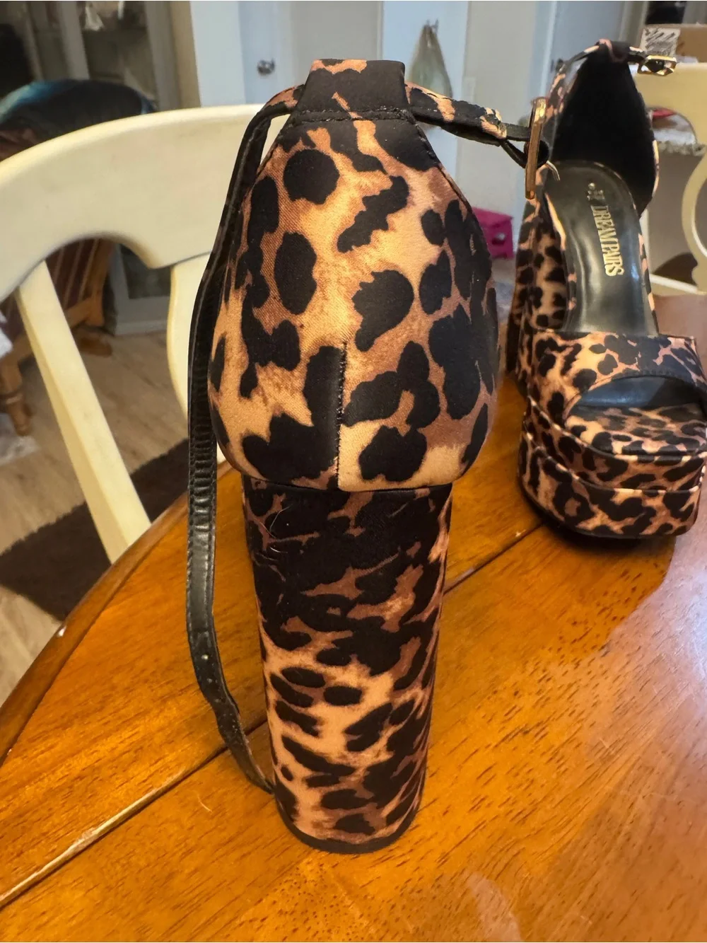 Dream Pairs Leopard Print Platform Sandals - Brown/Black